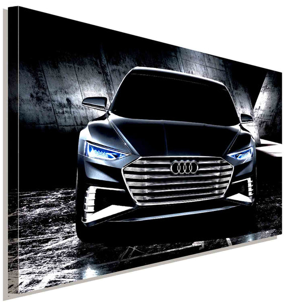 Audi A9 Concept Car Leinwandbild – Futuristische Eleganz in Schwarz | AK ART Auto Wandbild XXL