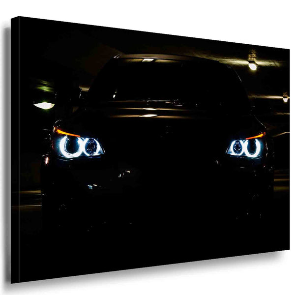 BMW E60 Leinwandbild – Stilvoll. Dunkel. Unwiderstehlich. | AK ART Auto Wandbild XXL