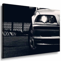 BMW 3er E46 M3 Leinwandbild – Dynamisches Auto-Motiv in Schwarz-Weiß | AK Art Kunstdruck für stilvolle Räume