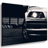 BMW 3er E46 M3 Leinwandbild – Dynamisches Auto-Motiv in Schwarz-Weiß | AK Art Kunstdruck für stilvolle Räume
