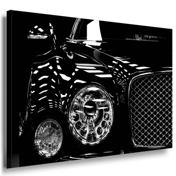 Bentley Mulsanne Leinwandbild – Elegantes Auto-Motiv in Schwarz-Weiß | AK Art Kunstdruck für luxuriöse Räume