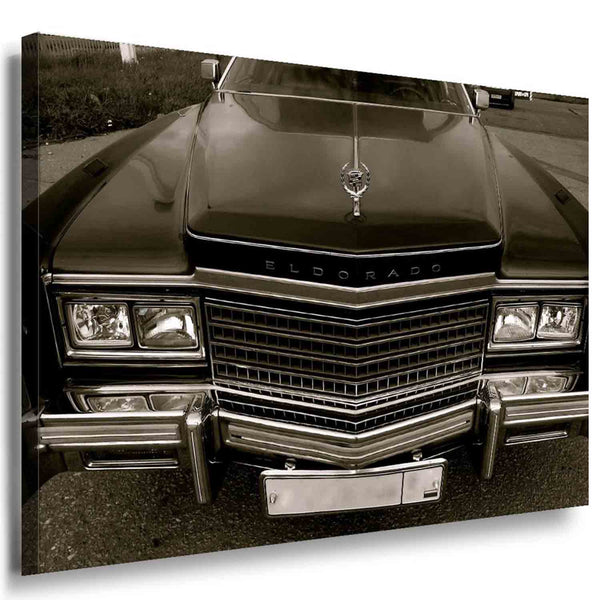 Alter Cadillac Leinwandbild / AK Art Bilder / Auto + Mehrfarbig + Kunst