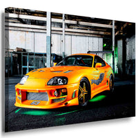 Toyota Supra Leinwandbild – Tuning-Legende mit Drachen-Design | AK ART Auto Wandbild XXL