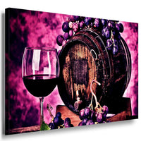 Wein Leinwandbild AK Art Bilder Mehrfarbig Wandbild Kunstdruck Mehrfarbig XXL