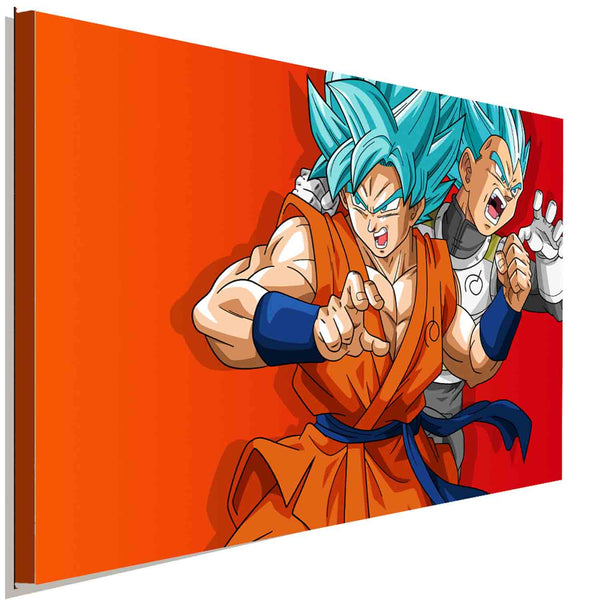 Son Goku Vegeta SSGSS Dragonball Leinwandbild AK ART Kunstdruck Wandbild TOP XXL