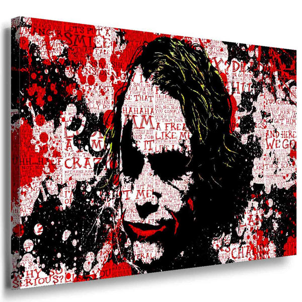 Joker Leinwandbild LaraArt Bilder Mehrfarbig Wandbild Kunstruck Wanddeko TOP XXL
