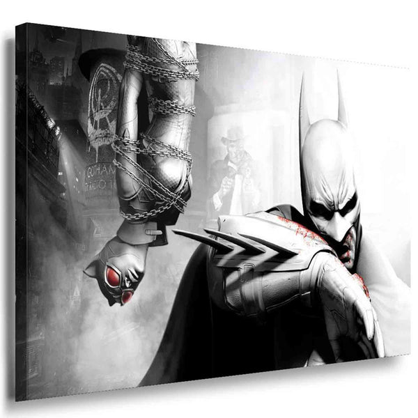 Batman & Catwoman Abstrakt Leinwandbild / AK ARTBilder / Leinwand Bild + Me...