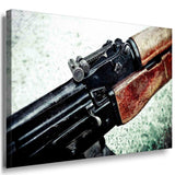 AK-47 im Vintage-Stil – Kraftvolles Urban-Leinwandbild mit Retro-Charakter | AK ART