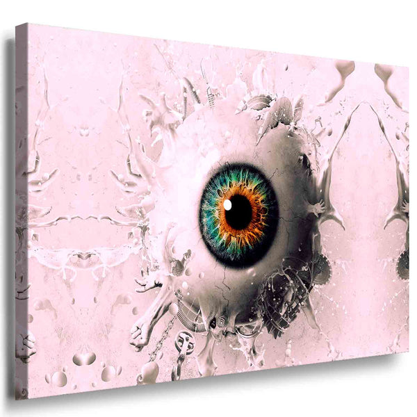 SEO‑Titel (Langversion, 125 Zeichen) Auge Abstrakt Leinwandbild – Surrealer Blick mit Wassereffekten & Eistruktur, modern & hochwertig | Made in Germany von AK ART