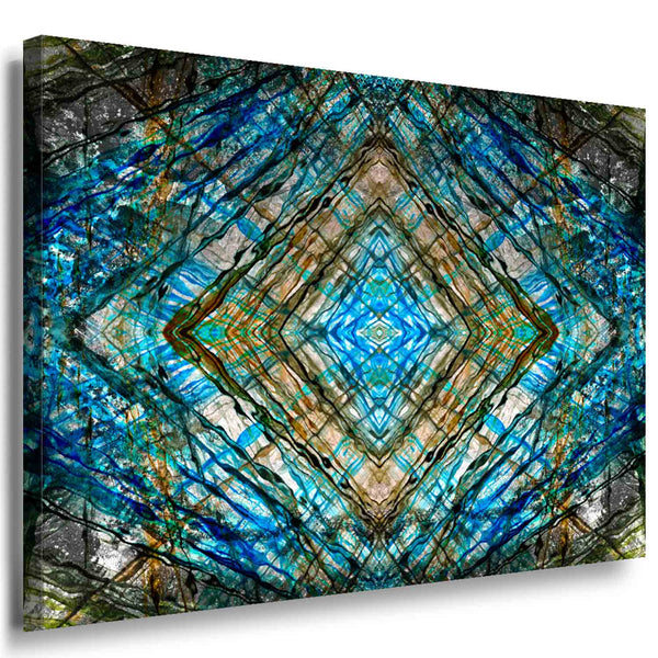 Endlose Quadrate Leinwandbild AK Art Bilder Mehrfarbig Wandbild Made in Germany Abstrakt