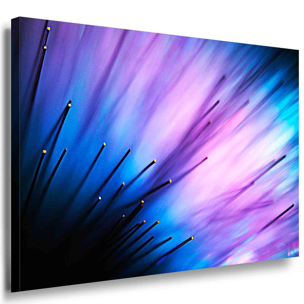 Leuchtende Fiber-Optic-Lichter – Dynamisches abstraktes Leinwandbild für moderne Räume | AK ART