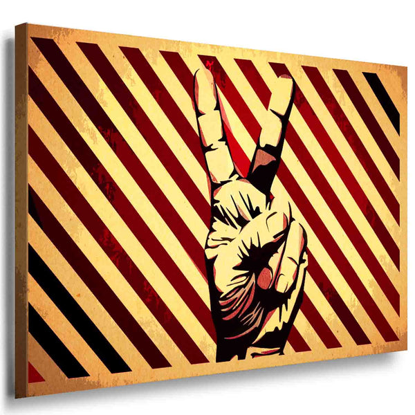 Peace Leinwandbild AK Art Bilder Mehrfarbig Wandbild Made in Germany TOP XXL