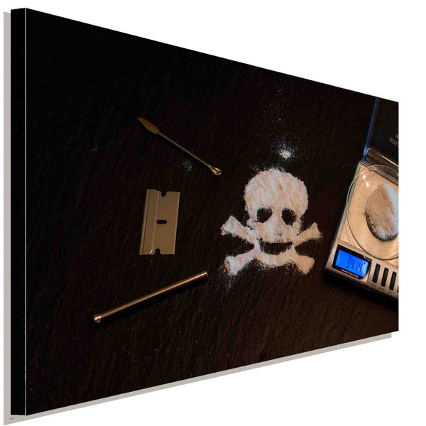 Totenkopf Leinwandbild AK Art Wanddeko Wandbild Made in Germany Premium Wanddeko Abstrakt