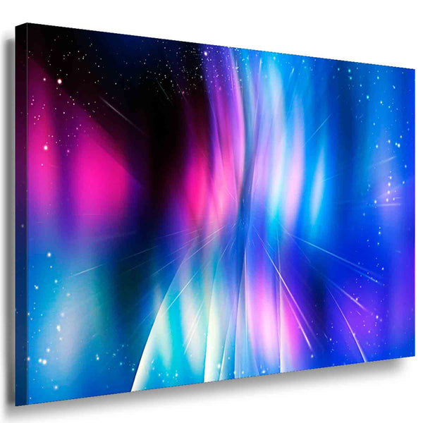 Nordlicht aus Farben – Abstraktes Leinwandbild mit Lichtstrahlen & kosmischer Tiefe | AK ART