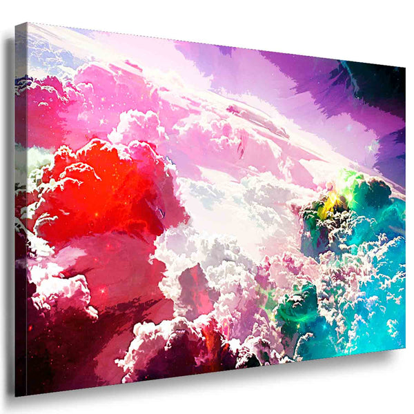 Bunte Wolken im Fantasy-Stil – Abstraktes Traum-Leinwandbild mit kosmischer Tiefe & Farbenpracht | AK ART