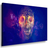 Abstrakte Schädel Leinwandbild AK Art Bilder Mehrfarbig Wandbild Made in Gemany