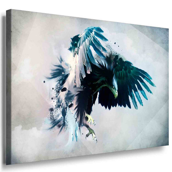 Majestätischer Adler im Flug – Abstraktes Natur-Leinwandbild mit Dynamik & Tiefe | AK ART Kunstdruck XXL