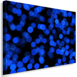 Blaues Licht Leinwandbild – Abstrakte Punkte mit Bokeh-Effekt | AK ART Kunstdruck XXL