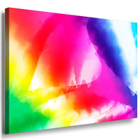 Farbenfrohe Energie in Bewegung – Abstraktes Regenbogen-Leinwandbild voller Licht & Dynamik | AK ART
