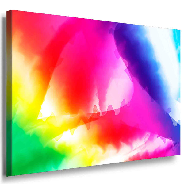 Farbenfrohe Energie in Bewegung – Abstraktes Regenbogen-Leinwandbild voller Licht & Dynamik | AK ART