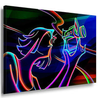 Camerawoman Leinwandbild Abstrakt AK Art Bilder Mehrfarbig Wandbild Made in Germany TOP