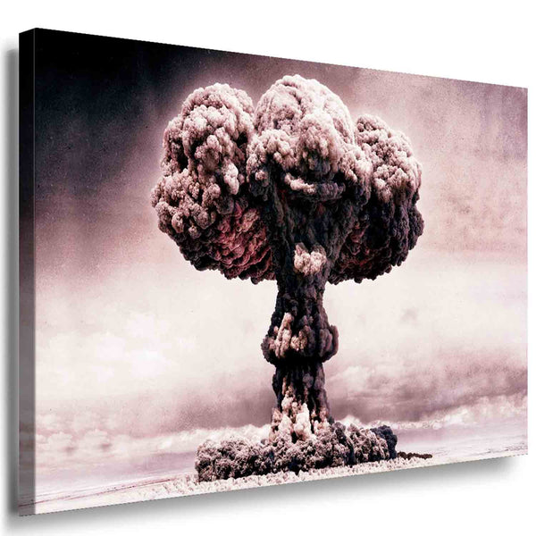 Atompilz in Vintage-Stil – Kraftvolles abstraktes Leinwandbild mit Retro-Charakter | AK ART