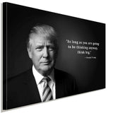 Donald Trump Zitat Leinwandbild – Schwarz-Weiß Wandbild mit inspirierendem Spruch