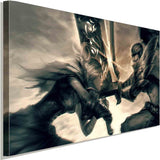 League of Legends Yasuo Riven Leinwand AK ART Kunstdruck Mehrfarbig Wandbild XXL