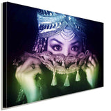 Orientalische Frau Blick Leinwandbild AK ART Wanddeko Wandbild Made in Germany