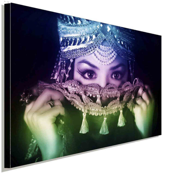 Orientalische Frau Blick Leinwandbild AK ART Wanddeko Wandbild Made in Germany