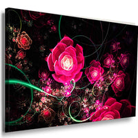 Rose Blume Leinwandbild AK Art Bilder Mehrfarbig Wandbild Kunstdruck TOP XXL