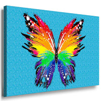 Bunter Schmetterling – Farbenfrohes abstraktes Leinwandbild voller Leichtigkeit | AK ART