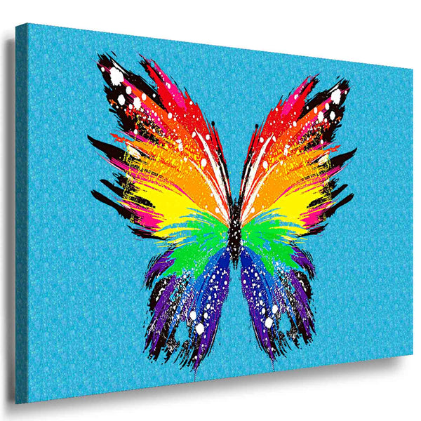 Bunter Schmetterling – Farbenfrohes abstraktes Leinwandbild voller Leichtigkeit | AK ART