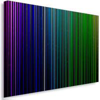 Spektrum Licht Violett Abstrakt Leinwandbild – Farbverlauf & Tiefe in Neon | AK ART Wandbild XXL