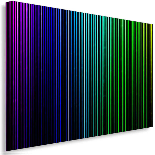 Spektrum Licht Violett Abstrakt Leinwandbild – Farbverlauf & Tiefe in Neon | AK ART Wandbild XXL