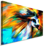 White Horse Abstrakt Leinwandbild AK Art Studio Wanddeko Wandbild Made in Germany XXL TOP