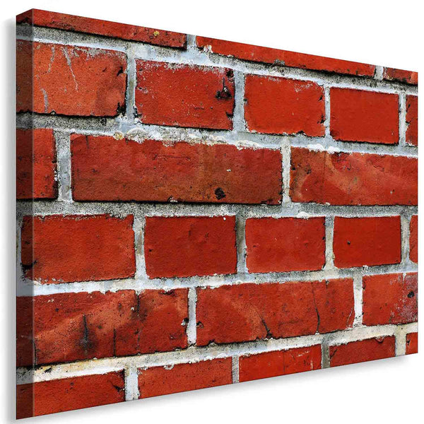 SEO-Titel: Ziegelwand Leinwandbild in Rot – Struktur trifft Industrie-Charme | AK ART Wandbild XXL Abstrakt