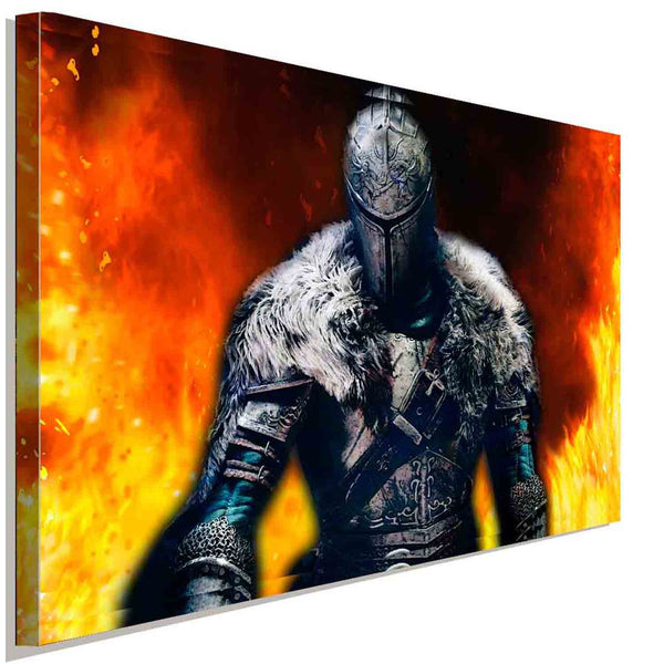 Dark Souls Warrior Steel Fire Armor Leinwandbild AK Art Bilder Wanddeko Wandbil
