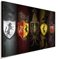 Game of Thrones GOT Häuser II Leinwandbild AK ART Kunstdruck Wandbild Wanddeko