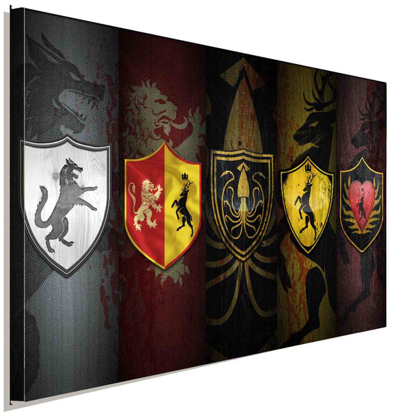 Game of Thrones GOT Häuser II Leinwandbild AK ART Kunstdruck Wandbild Wanddeko