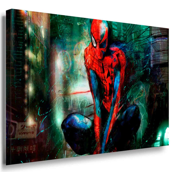 Spider Man Leinwandbild AK Art Bilder Mehrfarbig Wandbild TOP GESCHENK XXL