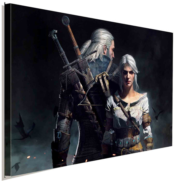 The Witcher III Leinwandbild AK ART Kunstdruck Wandbild Wanddeko Mehrfarbig XXL