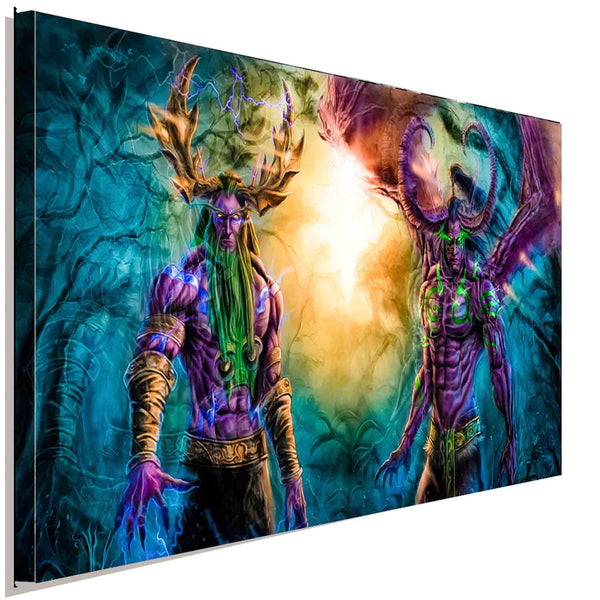 World of Warcraft The Brothers WOW Leinwandbild AK ART Kunstdruck Wandbild XXL