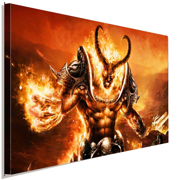 World of Warcraft WoW Sargeras Leinwandbild AK ART Kunstdruck Wandbild Wanddeko