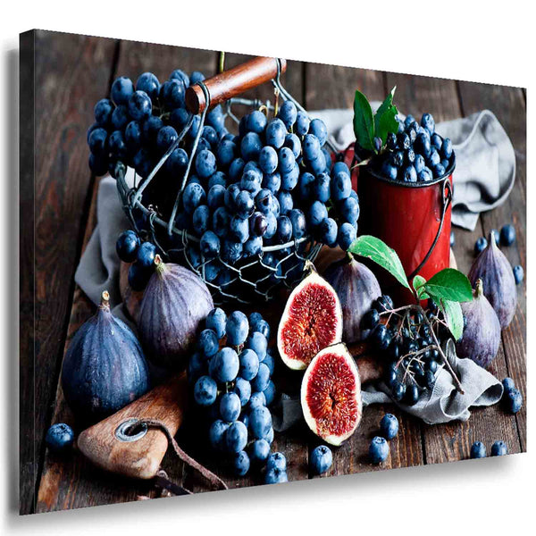 Beere Leinwandbild AK Art Bilder Mehrfarbig Wandbild Kunstdruck Wanddeko TOP XXL