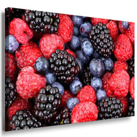 Beeren Sorten Leinwandbild AK Art Bilder Mehrfarbig Kunstdruck Wandbild TOP XXL