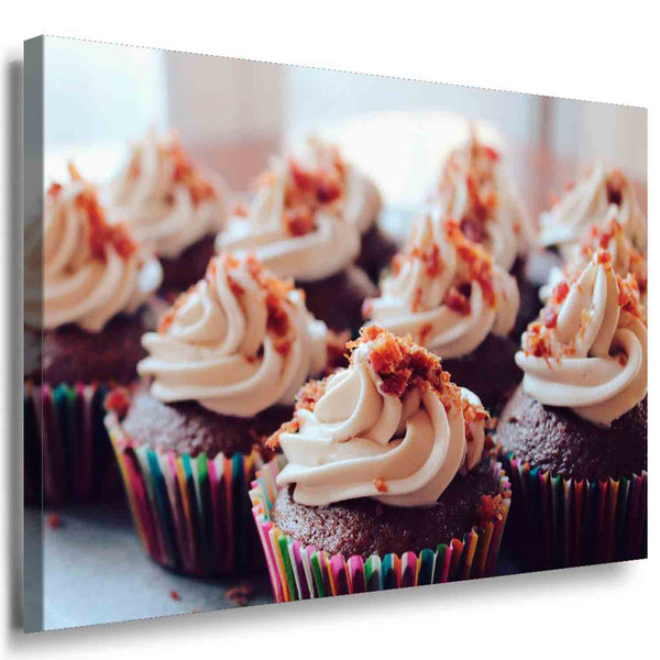 Cupcakes Leinwandbild AK Art Bilder Mehrfarbig Kunstdruck Wandbild TOP XXL