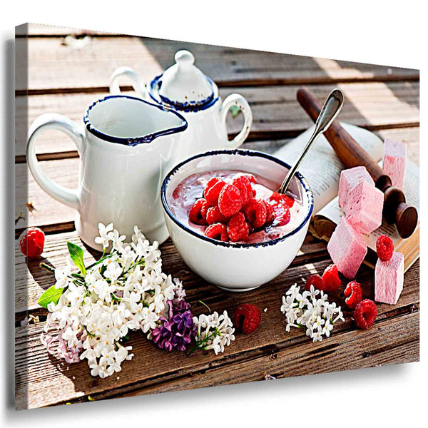 Jogurt Leinwandbild AK Art Bilder Mehrfarbig Wandbild Kunstdruck Wanddeko XXL