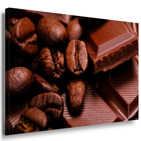 Kaffeebohnen Schokolade Leinwandbild AK Art Bilder Mehrfarbig Kunstdruck XXL