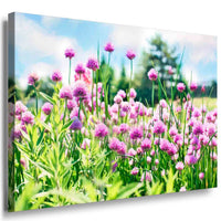 Lauch Sommer Wiese Leinwandbild AK Art Bilder Mehrfarbig Kunstdruck Wandbild